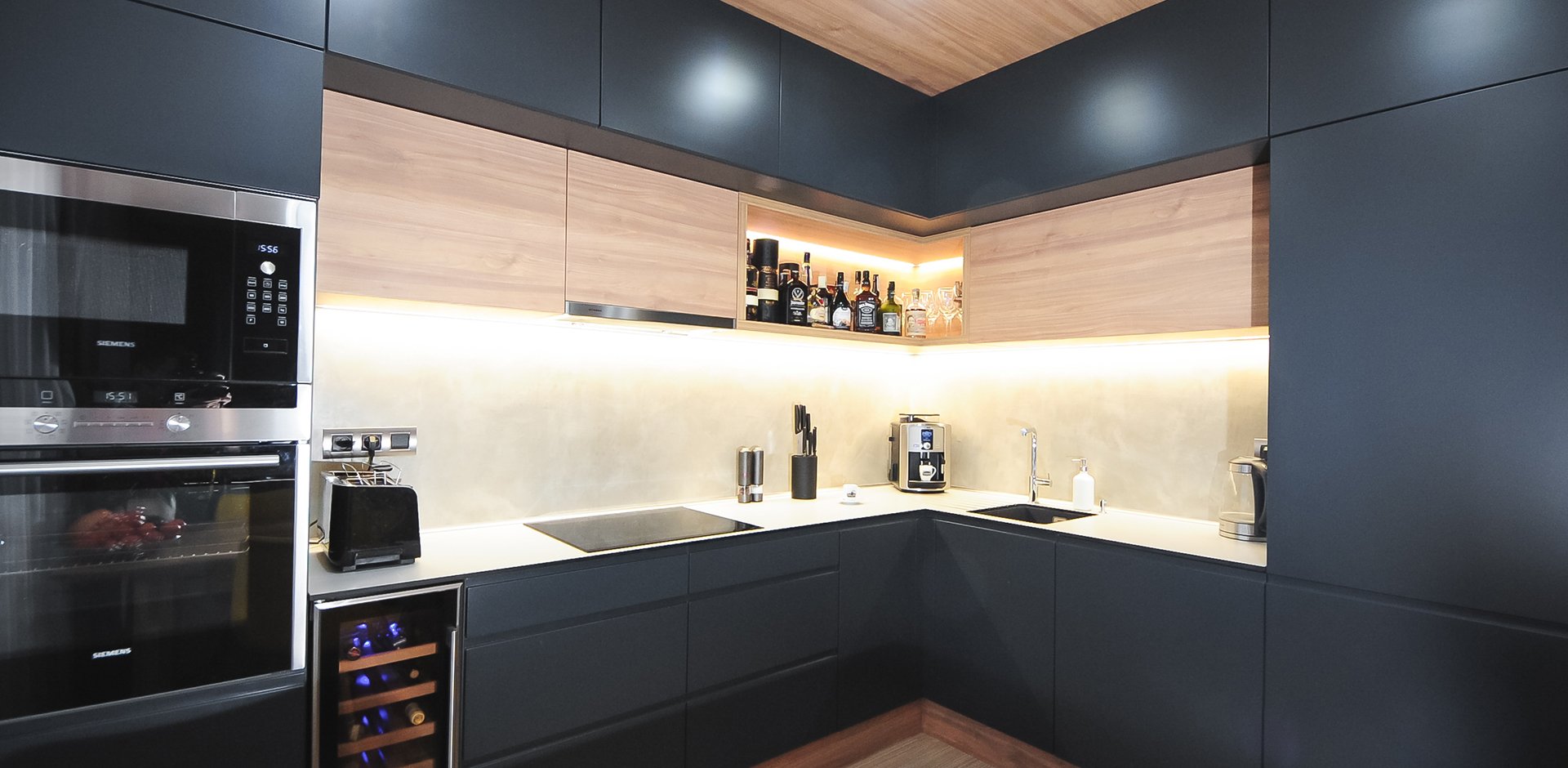 Antracitová kuchyně - 1