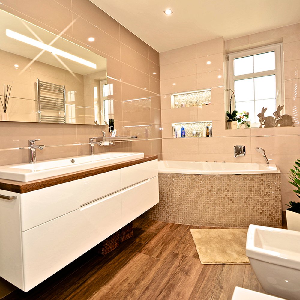 Koupelna s velkým umyvadlem