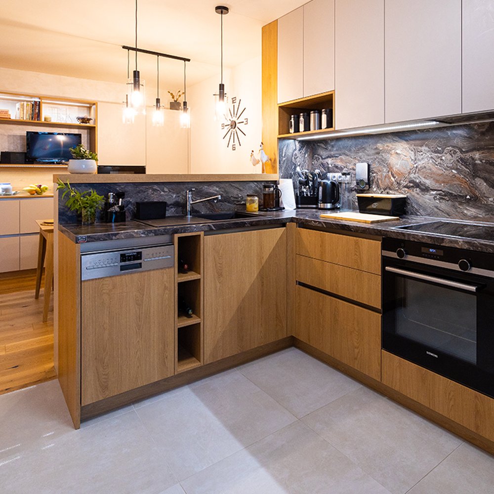 Kuchyně s výrazným dekorem