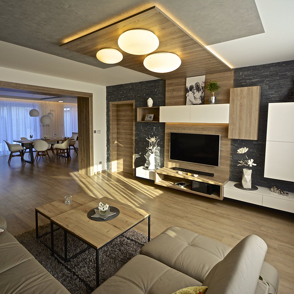 Obývací pokoj s podhledem